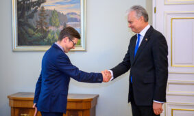 G. Nausėda susitiko su VPT vadovu. Prezidentūros nuotr.