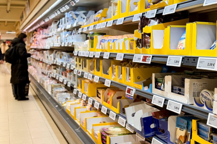 Pirkinių krepšelis parduotuvėje. ELTA / Josvydas Elinskas