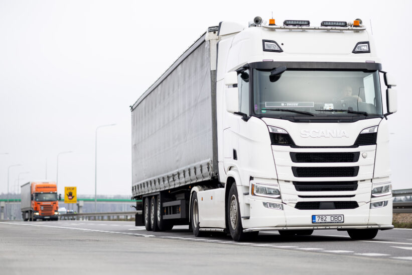 Lenkijos ūkininkų kelio blokada ties Kalvarijos-Budzisko pasienio punktu. ELTA / Žygimantas Gedvila