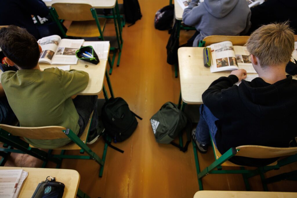 Moksleiviai pamokoje. ELTA / Josvydas Elinskas