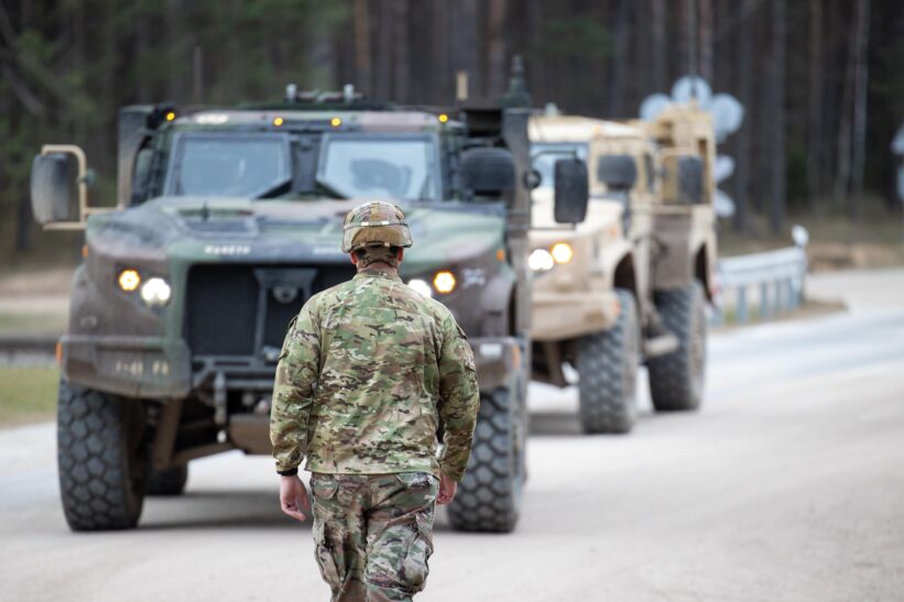 Pabradės poligone pasibaigusi dingusių JAV karių gelbėjimo operacija. ELTA / Andrius Ufartas