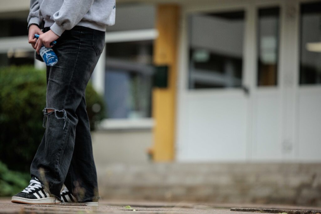 Moksleiviai po anglų kalbos egzamino. ELTA / Josvydas Elinskas