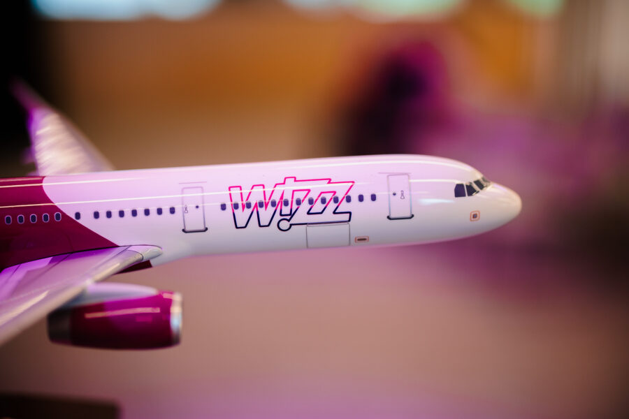 Spaudos konferencija, kurioje „Wizz Air“ pristatė plėtros planus Lietuvoje. ELTA / Josvydas Elinskas