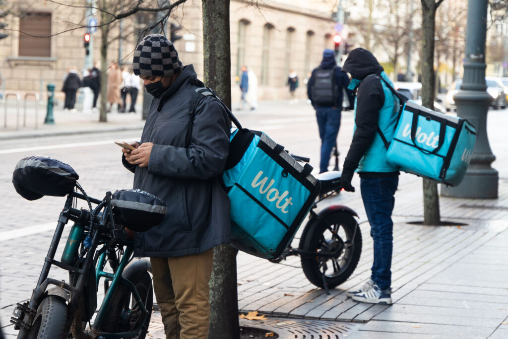 Wolt maisto išvežiotojai. ELTA / Dainius Labutis