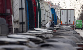 Krovinių vežėjų protestas. ELTA / Julius Kalinskas
