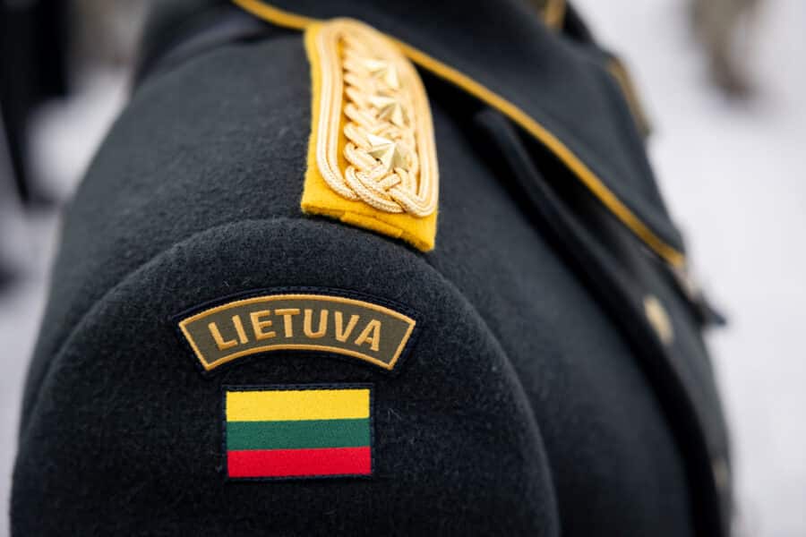 Valstybės vėliavos pakėlimo ceremonija. ELTA / Ervin Rauluševičius