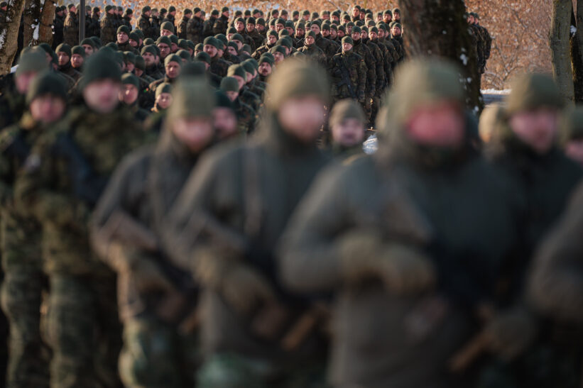NATO Daugianacionalinės kovinės grupės integracijos ir vadovavimo Vokietijos 45-ajai brigadai „Lietuva“ perdavimo ceremonija. ELTA / Josvydas Elinskas