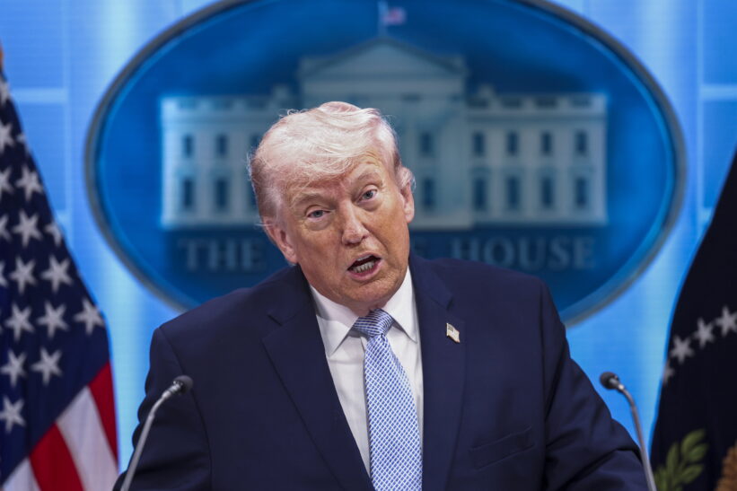 JAV prezidentas Donaldas Trumpas. EPA/JIM LO SCALZO