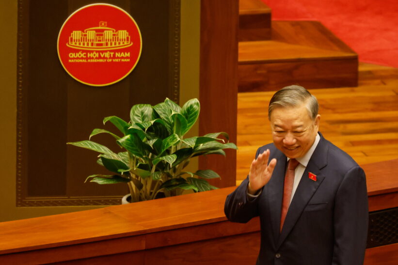 Vietnamo parlamentas šalies prezidentu išrinko partijos pirmininką To Lamą. EPA-ELTA