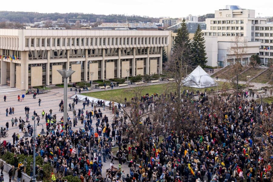 Protestas „Šalin rankas nu laisvo žodžio! Nepasiduosime“. ELTA / Žygimantas Gedvila