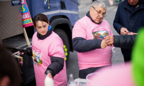 Pieno gamintojų protestas prie Vyriausybės. ELTA / Žygimantas Gedvila