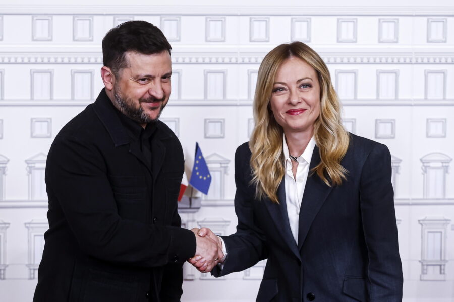 Zelenskis ir Meloni žada bendradarbiauti gynybos ir bepiločių orlaivių srityse. EPA-ELTA