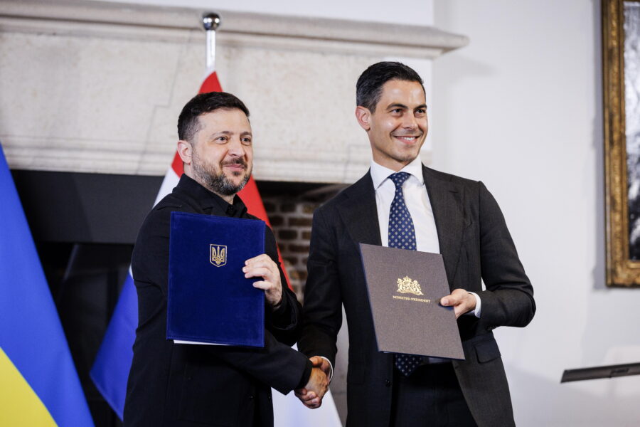 Nyderlandai skirs 248 mln. eurų bendrai su Ukraina dronų gamybai. EPA-ELTA