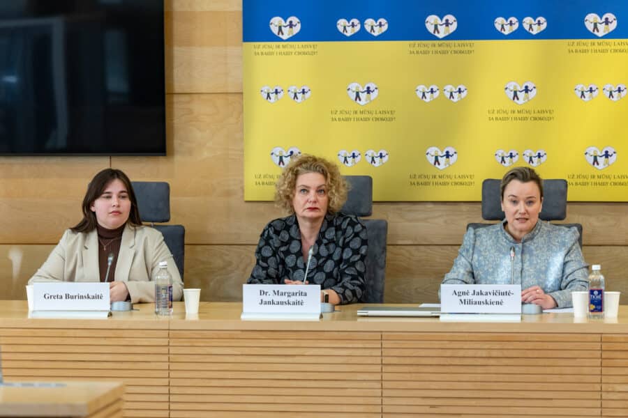 Greta Burinskaitė, Margarita Jankauskaitė, Agnė Jakavičiutė-Miliauskienė. ELTA / Julius Kalinskas