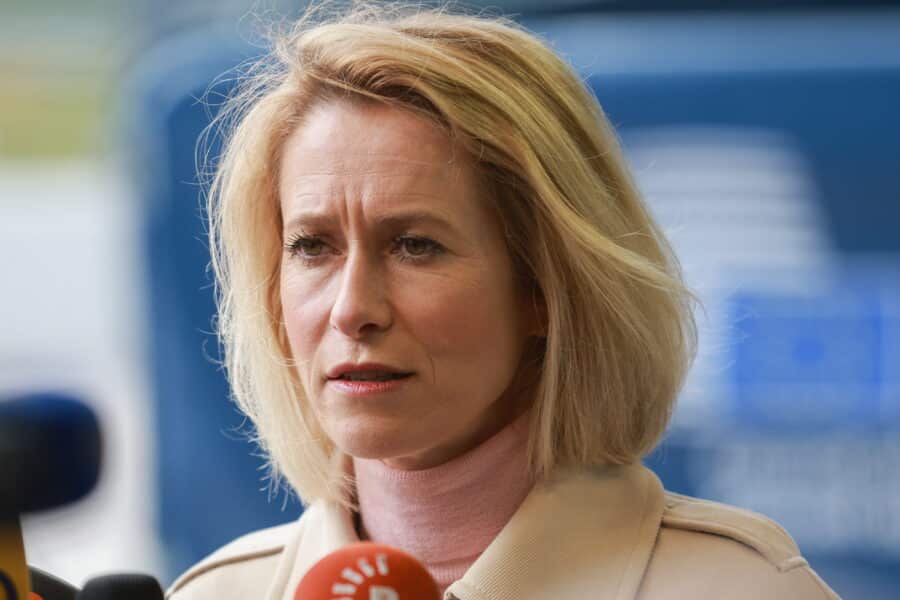 ES vyriausioji diplomatė Kaja Kallas. EPA/Olivier Hoslet