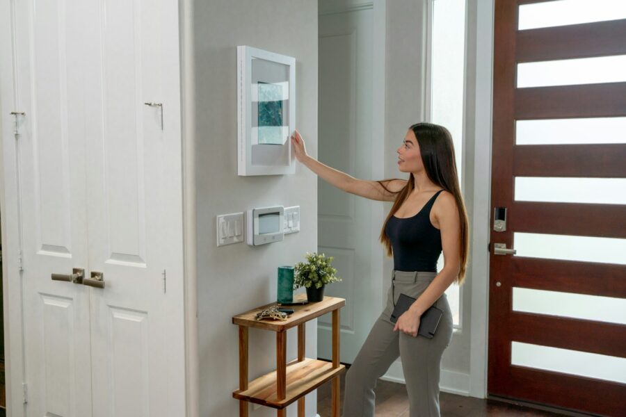 Smart electricity meter home wall