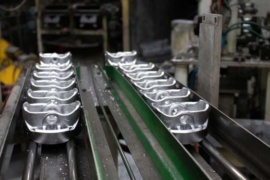 Factory quality control computer vision camera conveyor