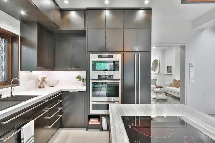 Modern kitchen energy efficient appliances led bulbs