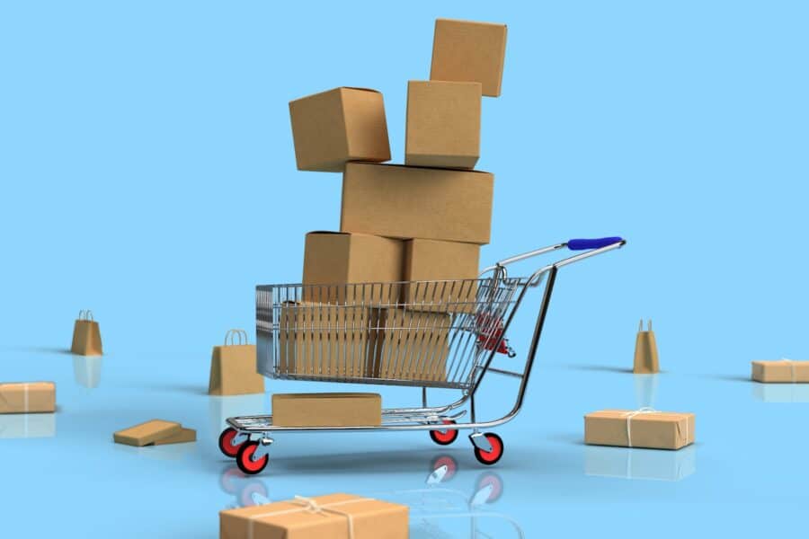 Online shopping return boxes parcel